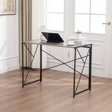 Set Of 2 Stackable Side Tables/Coffee Tables With Steel Legs, Modern Design For Living Room, Black - Natural - View 7
