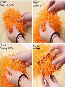 1包，20克/50克/100克薄纸拉菲草填充物，适用于婚礼、情人节、万圣节、圣诞节、父亲节、母亲节派对装饰和易碎礼品保护，适合各种节日礼物，尤其适合情人节。 - 彩色 - 查看 11