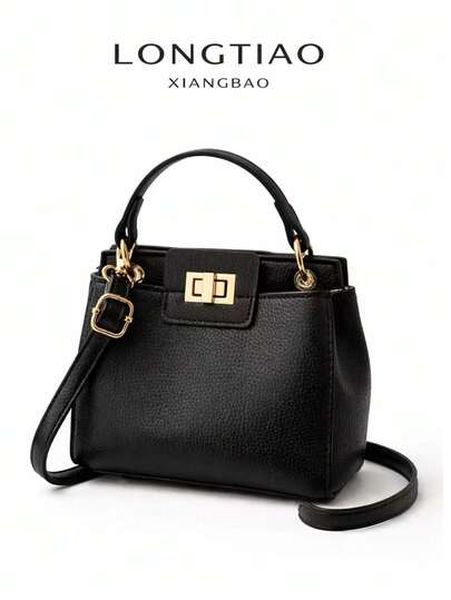 Nuevo bolso de mano casual de moda con cierre a presión, adecuado para fiestas, salidas, compras y uso diario, puede almacenar monedas, teléfonos, también adecuado para oficinistas, estudiantes universitarios y trabajadores de oficina como bolso de trabajo, elegante bolso de mano para damas, regalo de Año Nuevo