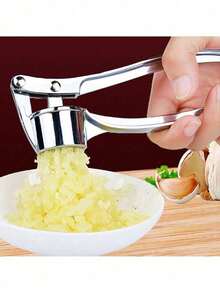 廚房配件：手動大蒜研磨器、家用手動大蒜剝皮器、大蒜研缽、大蒜壓碎器、大蒜壓泥器、大蒜壓榨器、手持薑研磨器、廚房小工具不鏽鋼馬鈴薯壓泥器－馬鈴薯壓榨器、馬鈴薯擠壓器 - 馬鈴薯搗碎器 - 查看 1