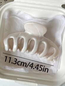 Bộ 3 kẹp tóc/1 cái, kích thước 11.3cm/4.45in, hình móng vuốt, màu trắng, xanh dương, hồng, dung tích lớn, nhẹ, làm bằng nhựa, kiểu dáng thời trang, đa năng, thanh lịch, tối giản, màu trơn, phù hợp cho đi chơi hàng ngày, thường ngày, dự tiệc, đi làm, đi biển, kỳ nghỉ, buộc tóc đuôi ngựa, búi tóc, rửa mặt, tắm, trang điểm, phụ kiện trang phục mùa hè, lễ hội, sinh nhật. - Nhiều màu - Xem 2