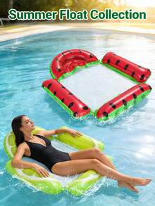 1/2pcs Inflatable Fruit-Shaped Floating Lounger, Adult Summer Pool & Beach Party Accessory, Perfect Summer Gift, Multifunctional Floating Pool Lounge Chair For Adult Vacation Fun And Relaxation, Pool Inflatable, Beach Essentials, Pool Float - Multicolor - View 3