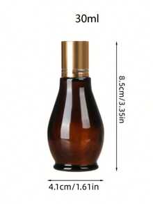 2pcs Amber Glass Ball Bottles With Plastic Caps, Refillable Roller Bottles For Perfume And Essential Oils, Empty Liquid Containers (20ml/0.68oz, 30ml/1.01oz), Convenient For Travel - Multicolor - View 11
