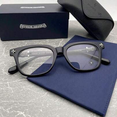 Bold ChromeHeart Glasses - Stylish Light Blocking And Anti-Dust Eyewear, Unisex Fashion Accessories Clear Durable