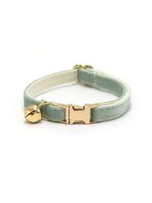 Vòng cổ cho mèo bằng hợp kim kẽm phủ nhung có chuông, vòng cổ mini dễ thương làm thủ công, mềm mại cho mèo. - Phối màu - Xem 9