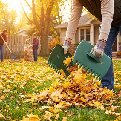 2pcs Heavy Duty Leaf Claws | Large Lawn & Garden Debris Collector Tool With Grip Holes, Durable Plastic Structure, All-Season Debris Collector, Convenient Garden Cleaning Accessory