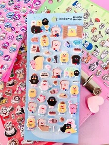 3D Stickers | Suitable For Smartphones, Bears, Fashionable Cups, Cameras, Etc. These Adorable Cartoon-Style Stickers Feature A "Reversible Magic" Shimmering Design, Sweet And Cute. Includes Children's Handbook, Decorative Materials, Small Designs, And Waterproof. - Multicolor - View 11