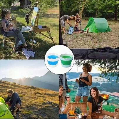 1 chiếc cốc đựng sơn gấp gọn, cốc đựng dung dịch vệ sinh cọ vẽ, xô đựng sơn gấp gọn bằng silicon nhiều màu sắc, thích hợp cho việc vẽ tranh màu nước và tranh sơn dầu, nhiều màu sắc để lựa chọn.
