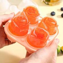 1pc Pink Mini Rose Silicone Mold, Ice Ball Mold - Multicolor - View 4
