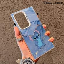 MINISO Disney Stitch Blue Marble Mirror Phone Case, Elegant Cartoon Protective Cover For Samsung S26 Ultra/S26 Edge/S26 Plus/S26/S25 Ultra/S25 Plus/S25/S25FE/S25Edge/S24Ultra/S24Plus/S24/S24FE/S23FE/S23Ultra/S23Plus/S23/S22Ultra/S22Plus/S22/A15/A16/A17/A35/A36//A54/A55/A56/ Stocking Stuffers The Girlfriend - White - View 5