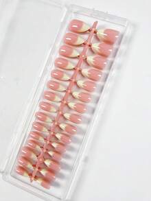 150片杏仁形渐变法式美甲贴纸，简约法式前卫设计，完美适配中长款杏仁形亚克力假指甲，DIY美甲设计，法式杏仁美甲贴纸适合女性日常通勤、节日和派对场合。 - 彩色 - 查看 4