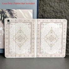 1个复古粉色巴洛克风格平板电脑保护套，带笔槽，支持自动休眠/唤醒，适用于iPad 10.9/10.2/Air 5/4/2、Pro 11、第10/9/8/7代、9.7英寸、Air 11/13（M3 2025）、11（A16 2025）、Galaxy Tab S10+/S9/A9。 - 彩色 - 查看 7