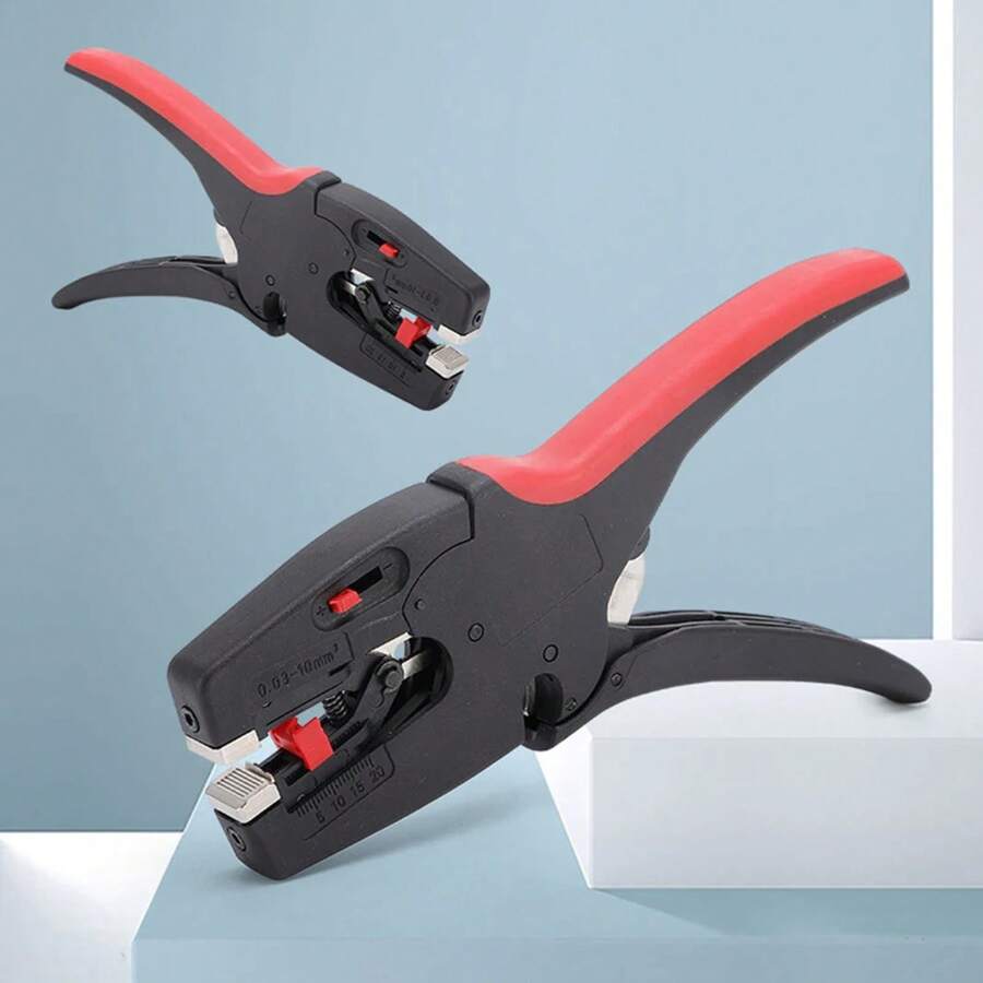 Automatic Wire Stripper Range 0.03-10mm² Electrician Wire Tool Cable Wire Stripper Cutter Multifunctional Cable Cutting Pliers - RED FS-d3A - View 1