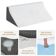 Almohada de cuña para dormir posicionadores de espalda y cuerpo para dolor de espalda prevención de úlceras por decúbito después de la cirugía apoyo para el embarazo soporte para el - Blanco gris - Ver 3