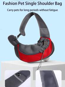 1pc Pet Dog Harness Breathable Mesh Travel Backpack, Suitable For Dogs & Cats - Black - View 7