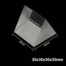 Prisma Triangular óptico, herramienta educativa de física, refractor, enseñanza de espectro de luz, longitud del prisma 50mm 30mm, regalo para niños - 30x30x30x30 mm - Ver 3