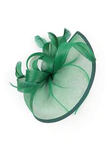 1 pieza Fascinador para mujer Clip para el cabello Sombrero Bombín Pluma Flor Velo Sombrero para fiesta de boda Sombrero de té Horquilla con flor para banquete de boda - A - Ver 16