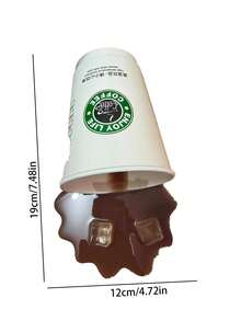 1pc Spilled Coffee Prank Toy, Realistic Beverage Cup, Creative Phone Holder & Desktop Decor - Phone Stand - View 5