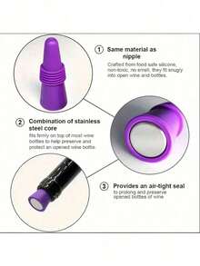 硅胶酒瓶塞套装 - 简单易用 | 可重复使用的威士忌配件 | 防漏啤酒和香槟瓶盖 | 密封性好，带保护盖 - 实用厨房和酒吧工具 | 可用洗碗机清洗 | 持久保鲜 - 开学必备 - 彩色 - 查看 7