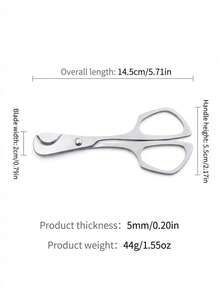 1 件雪茄剪，圆形刀片，不锈钢雪茄剪，环形拉丝表面，抛光。 - 彩色 - 查看 2