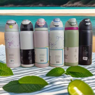 Bình nước giữ nhiệt 32oz bằng thép không gỉ - Bình nước thể thao chống rò rỉ với vòi kép, nắp lật có ống hút và miệng rộng, giữ đồ uống lạnh trong 24 giờ, phù hợp cho tập luyện thể dục, du lịch và sử dụng hàng ngày.