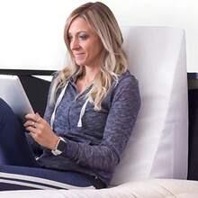 DMI Supportive Foam Bed Wedge Leg Rest Cushion Pillow for Back Support Elevating Legs and Acid Reflux White 10 x 24 x 24 - Blanco - Ver 5