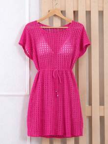 Women Cover Ups - Màu Hồng Tươi - Xem 4