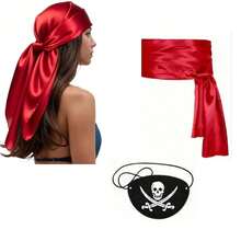1-3 món phụ kiện Giáng sinh mới: Băng đô, thắt lưng, mặt nạ đầu lâu bằng nỉ kiểu cướp biển, phụ kiện trang phục hóa trang cướp biển thời Trung cổ Phục hưng vui nhộn, đạo cụ trang phục hóa trang ngày Valentine, phụ kiện ảo thuật. - Nhiều màu - Xem 18