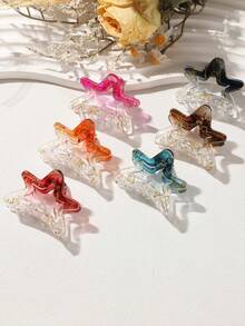6pcs Semi-Transparent Ombre Star-Shaped Hair Clips, Suitable For Outings, Vacations, Casual Gatherings, Wearing Pretty Dresses, Half-Updo, Braiding And Other Hairstyles As Decorative Hair Accessories For Girls - Multicolor - View 5