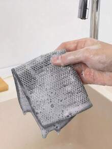 Khăn lau bằng dây bạc, khăn lau nhà bếp, khăn lau bếp, khăn lau chén đĩa, khăn lau chống dính, tẩy dầu mỡ và vết bẩn, khăn lau bằng len thép. - 5 cái - Xem 2