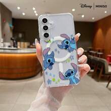 Miniso 迪士尼史迪奇太空冒险全印花手机壳，透明磁吸防震，适用于三星S26 Ultra/S26 Edge/S26 Plus/S26/S25 Ultra/S25 Plus/S25/S25FE/S25Edge/S24 Ultra/S24 Plus/S24/S24FE/S23FE/S23 Ultra/S23 Plus/S23/S22 Ultra/S22 Plus/S22/A15/A16/A17/A35/A36/A37/A54/A55/A56/A57，圣诞礼物，送给女朋友的好选择 - Transparent - 查看 2