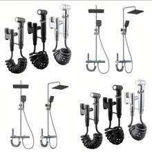 1 Set Wall-Mounted Handheld Bidet Sprayer Kit, Classic Design With Sprayer, Extendable Phone Holder And Hygiene Training Bracket, Modern Bidet System | Durable Wall-Mounted Toilet Sprayer Set - Multicolor - View 8