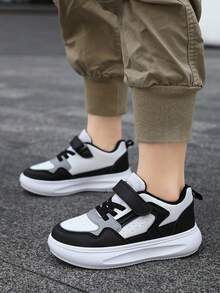 Kids' Fashion Sports Shoes, Boys & Girls Outdoor Running Sneakers, Campus & Casual Shoes For All Seasons - Black and White - View 13