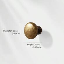 复古青铜门把手，复古实心锌合金厨房橱柜旋钮，适用于厨房、衣柜、橱柜 - 彩色 - 查看 10