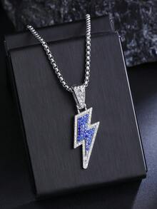 1 chiếc dây chuyền mới năm 2026, kiểu dáng thời trang Châu Âu và Mỹ, dây chuyền thép không gỉ không quá dài, quà tặng trang sức quyến rũ cho nam và nữ, trang sức mùa hè màu hồng bán sỉ, phù hợp đeo hàng ngày cho cả nam và nữ. - Dây chuyền tia chớp mới - Xem 7