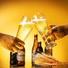 Creative Thick Glass Engraved Craft Beer Mug, High-End Home Use Large Capacity Beer Stein Set - View 4