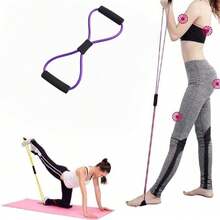 Bộ 8 dây kháng lực hình số 8, trọng lượng 15-20lb, dành cho nam và nữ, dùng để tập thể dục tại nhà, kéo giãn cơ vai và lưng. - Nhiều màu - Xem 3