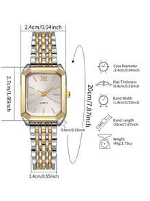 Un reloj de cuarzo para adolescentes con correa de aleación de zinc, combinado con un conjunto de 5 piezas de accesorios con tema de gota de agua, elegante y versátil para uso diario casual. - Blanco - Ver 8