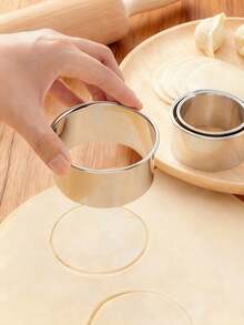 Bộ 3/5 khuôn làm bánh bao bằng thép không gỉ, khuôn cắt bánh quy tròn, khuôn cắt bột để làm bánh bao, bánh quy và bánh ngọt tại nhà. - Nhiều màu - Xem 4