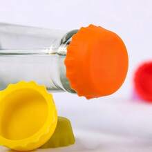 2/4/8/12个装创意硅胶啤酒瓶盖，可重复使用瓶塞，汽水瓶盖，适用于饮料、自制酿造、厨房工具，防止泄漏，可用洗碗机清洗。 - 彩色 - 查看 8