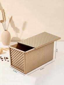 Khuôn nướng bánh mì tiêu chuẩn, màu đen/vàng, hình chữ nhật có nắp đậy, bề mặt nhám. Nướng đều, dễ lấy bánh ra. Dụng cụ nướng bánh mì, khay nướng bánh mì, phụ kiện làm bánh. Lý tưởng cho việc nướng bánh mì vào cuối tuần và ngày lễ. - Nhiều màu - Xem 10