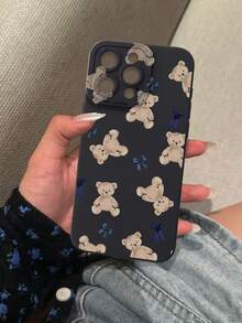 熊形蝴蝶结图案液态硅胶手机壳，全方位保护，防震防摔，TPU软胶材质，兼容 13/11/17/17 Pro/16/14/15/15 Pro/15 Plus/15 Pro Max/7 Plus/8 Plus/X/Xs Max/Xr/11 Pro/12 Pro/13 Pro/14 Pro/12 Mini/13 Mini/11 Pro Max/12 Pro Max/13 Pro Max/14 Pro Max/14 Plus/17 Pro Max/17 Air/6/6s Plus/7/8/16 Pro/16 Plus/16 Pro Max/SE2/17 Pro Max及三星手机Galaxy/A54/A14/A12/A13/A15/A32/A33/A24/A52S/S20/S21/S22/S23/S24/S23Plus/S24ultra/S25/A15/A33/A23 - 彩色 - 查看 3