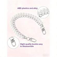 Fashionable Handbag With Beaded Vintage And Minimalist Faux Pearl Alloy Buckle Chain Gifts For Women - Multicolor - View 3