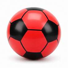 Pelota con Diseño de Fútbol Clásico - Rojo - Ver 2