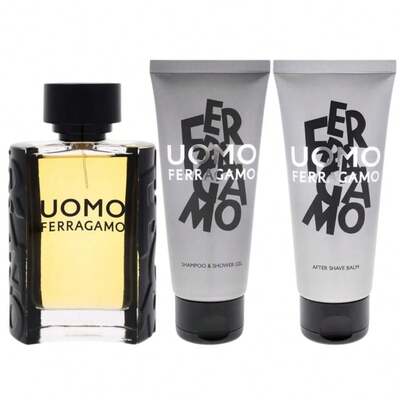Salvatore Ferragamo SET FERRAGAMO UOMO 100ML EDT SPRAY/SHOWER GEL 100ML/AFTHER SHAVE BALM 100ML.