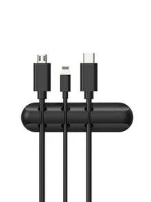 Organizador de cables multifunción con 3/5/7 agujeros, soporte para cable USB, organizador de cables multiusos, soporte para cable de carga, organizador de cable de ratón y auriculares, clip enrollador de cables para hogar/oficina/coche, accesorio doméstico - Multicolor - Ver 4