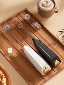 电动奶泡器，迷你搅拌器，双搅拌头，不锈钢搅拌器，适用于咖啡、奶油、卡布奇诺、拿铁 - 彩色 - 查看 5