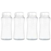 2个/4个装母乳储存瓶，带盖吸奶器储奶瓶，母乳容器，透明瓶，300毫升/10盎司，直径5厘米/2英寸，可重复使用，冷藏储存，母乳收集，母乳储存方案，果汁瓶，婴儿辅食容器 - 白色 - 查看 11
