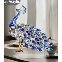 1 tượng chim công 2D trang trí bằng acrylic, phong cách Bohemian, thích hợp để trang trí phòng ngủ, phòng khách, văn phòng, không gian ngoài trời, nhà cửa, văn phòng hoặc bàn làm việc quán cà phê, biển hiệu và bảng trang trí. - 1PC - Xem 6
