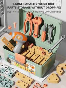 Kids Tool Set Toy, DIY Screwing Disassembly & Assembly, Pretend Play Simulation Screwdriver Toolbox, Educational Toys For Boys & Girls, Christmas Gift - Multicolor - View 4